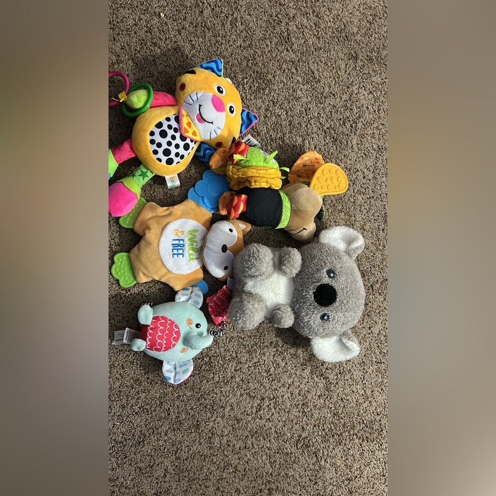 Colorful Plush Animal Toy Set
